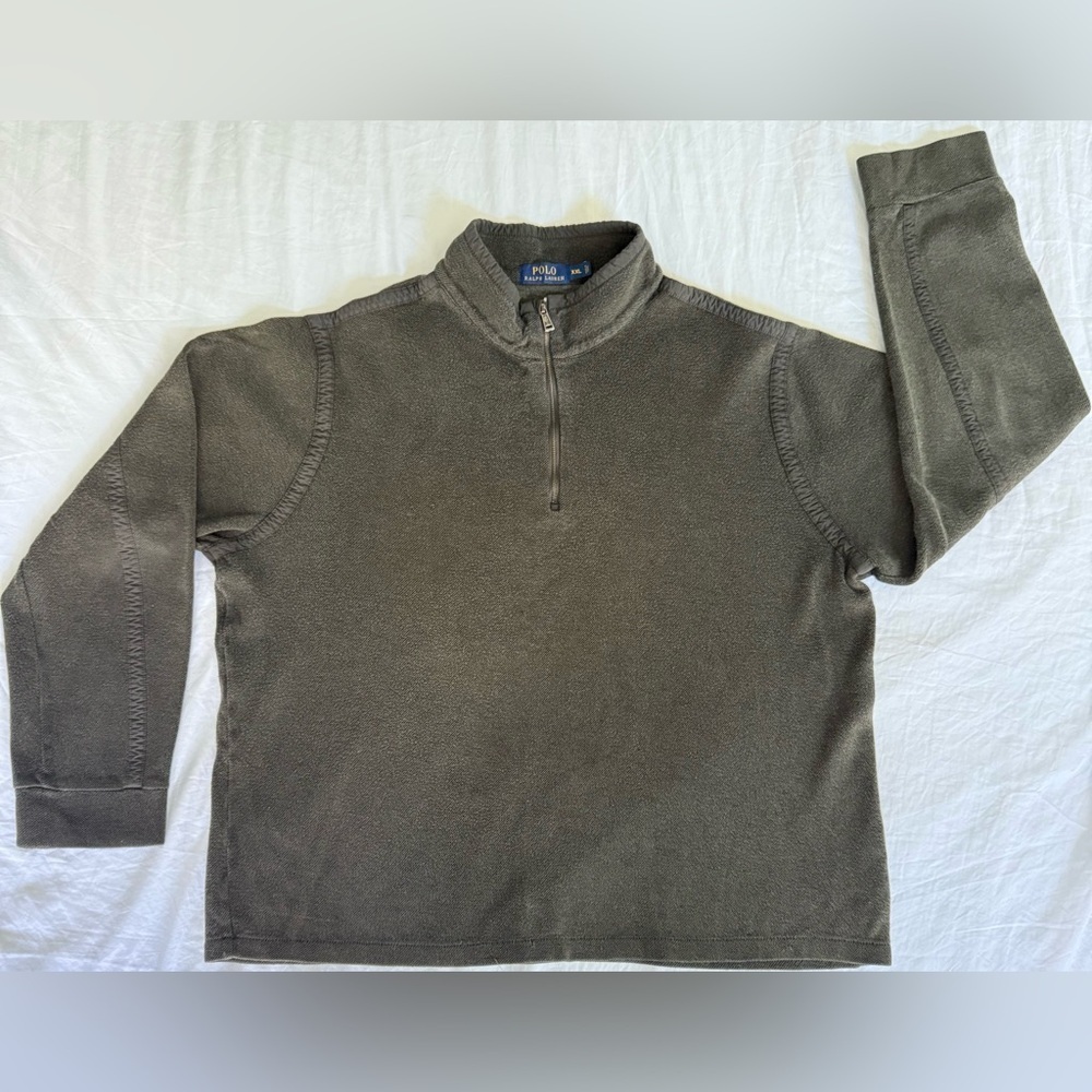 Polo Ralph Lauren Estate Rib Quarter Zip Pullover XXL Mock Neck Big & Tall